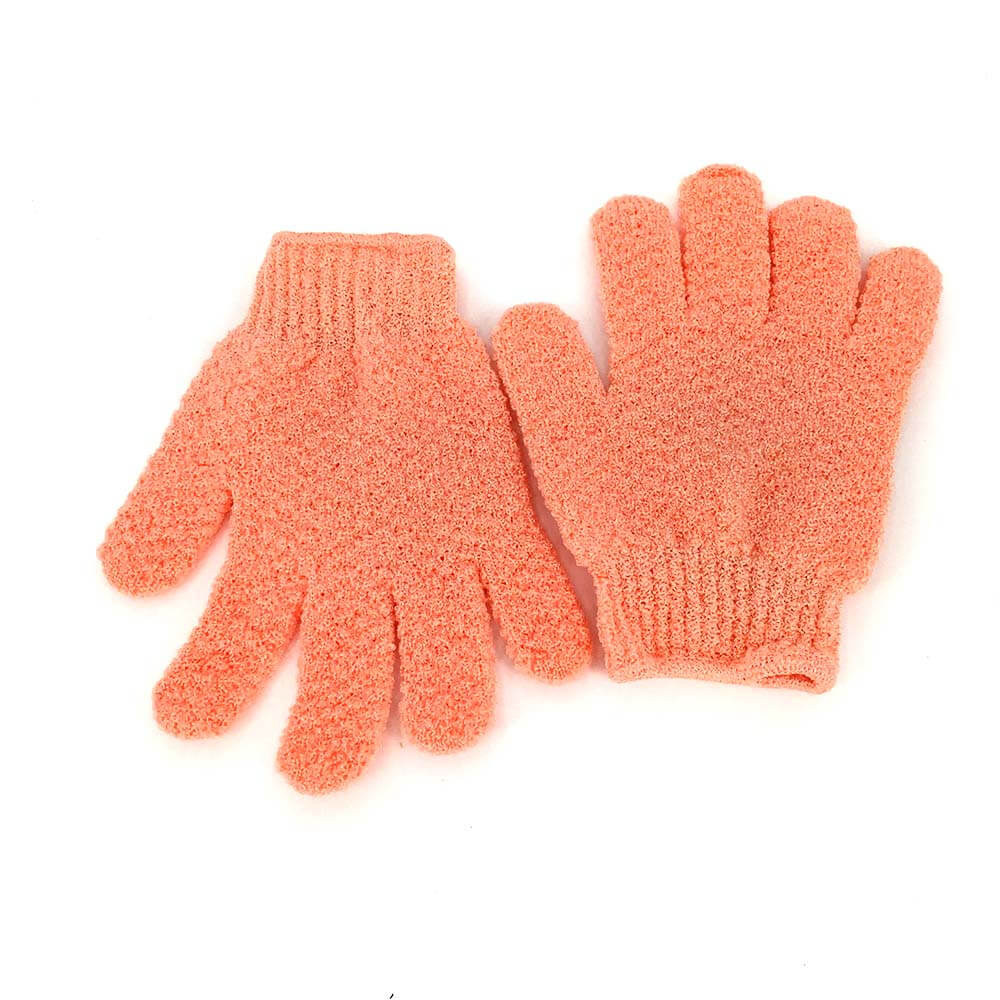 colorful five finger thick nylon body massage glove dc-bm085