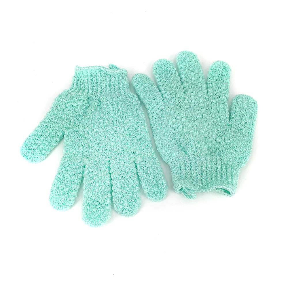 colorful five finger thick nylon body massage glove dc-bm085
