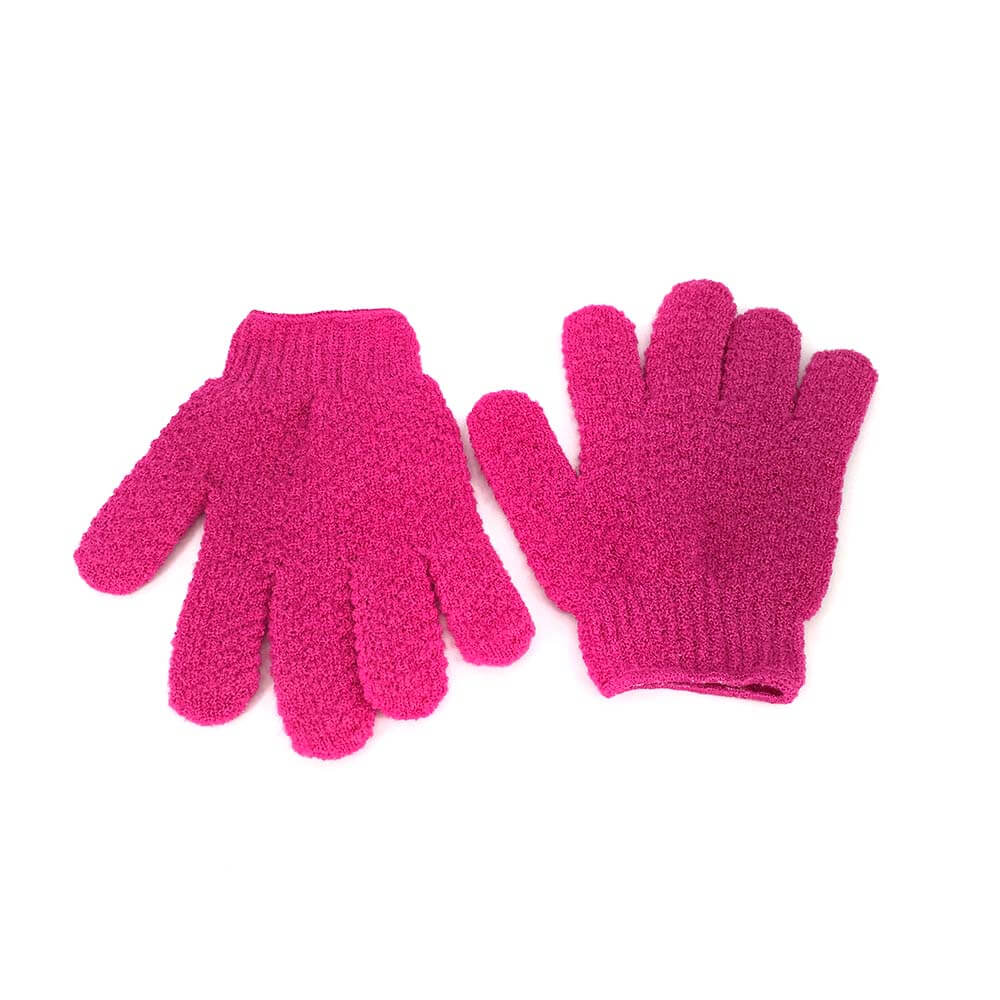 colorful five finger thick nylon body massage glove dc-bm085
