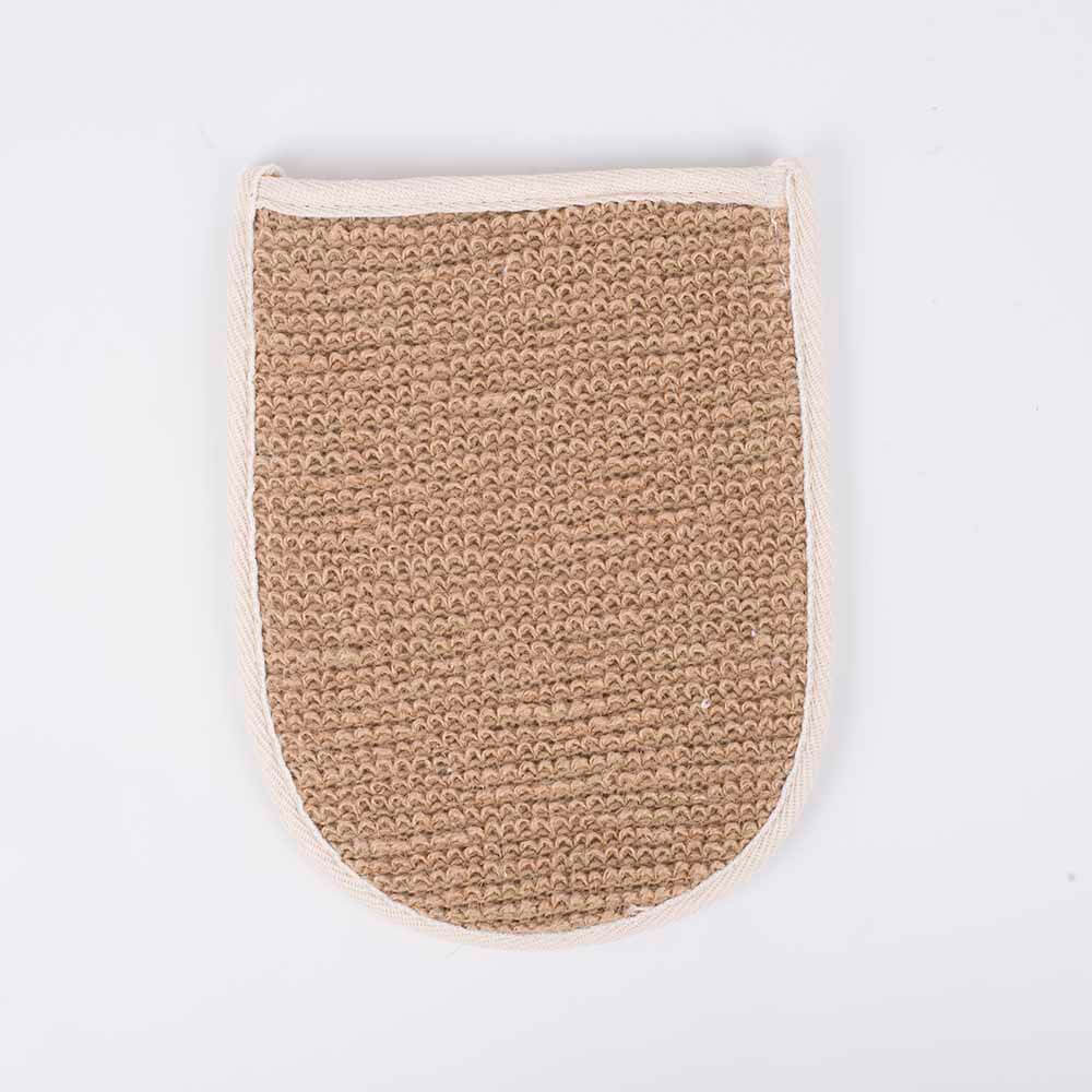 exfoliating natural hemp bath mitt scrubber dc-bm054