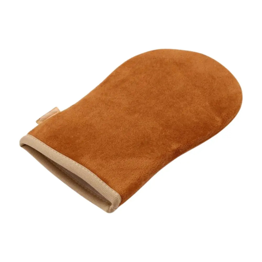 Side view of Fake Tan Glove DC-BM117 with ergonomic shape for easy grip and control during tanning