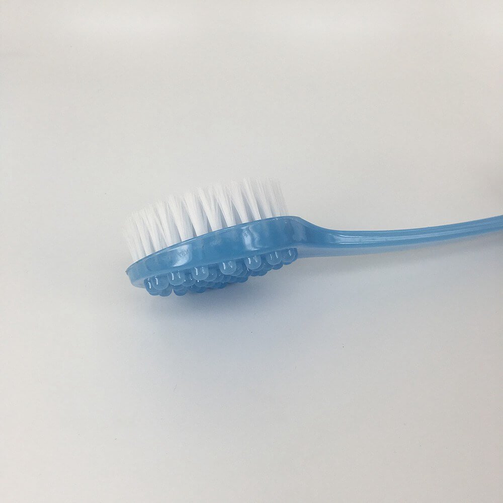 Massage head of long handle body shower brush