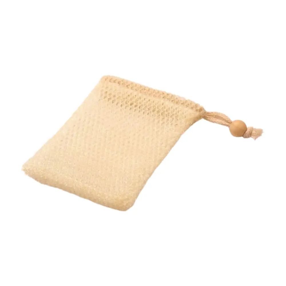 Side view of Nylon mesh soap saver bag DC-BM109 cream soap pouch lightweight and reusable