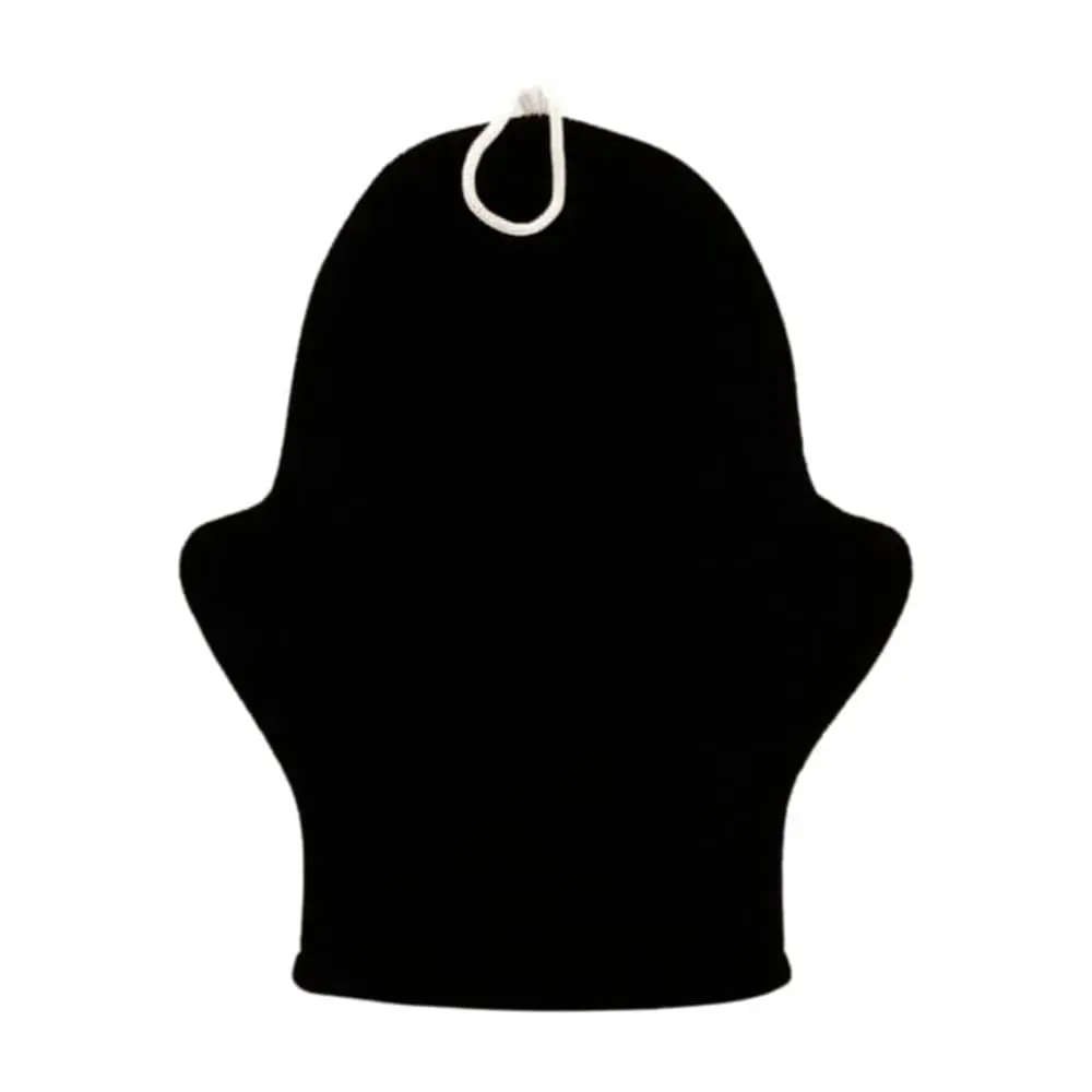 Back view of Penguin Children’s Wash Mitt DC-BM011C, terry cloth bath mitt for kids with soft and durable stitching.