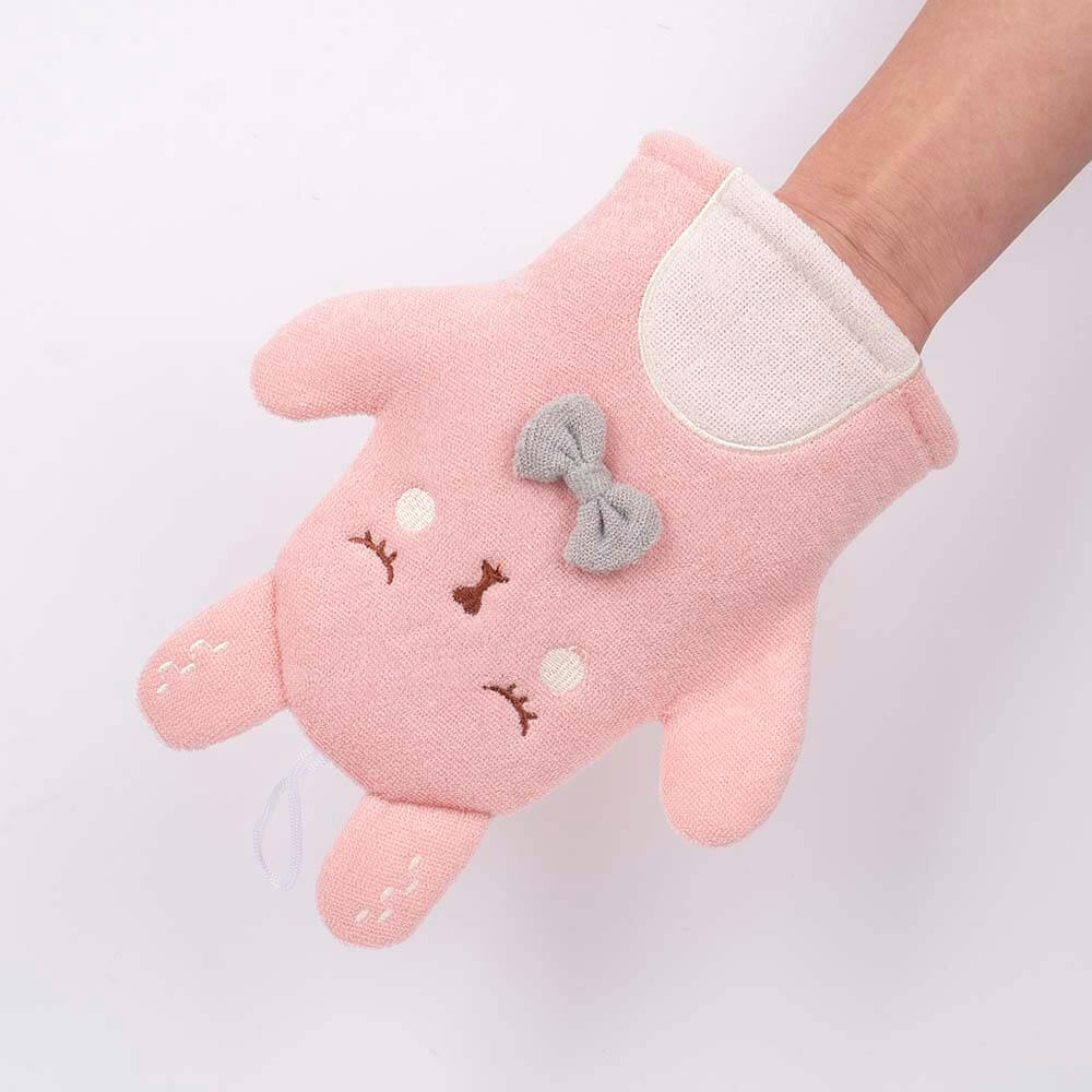 rabbit puppet bath scrubber glove