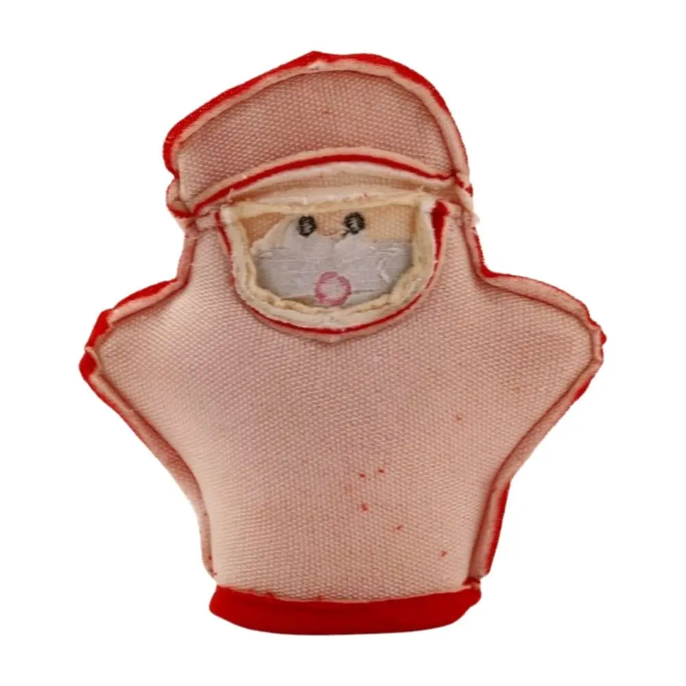 Inner side of Santa Claus Bath Wash Body Mitt DC-BM009C, featuring soft terry cloth material for gentle exfoliation.