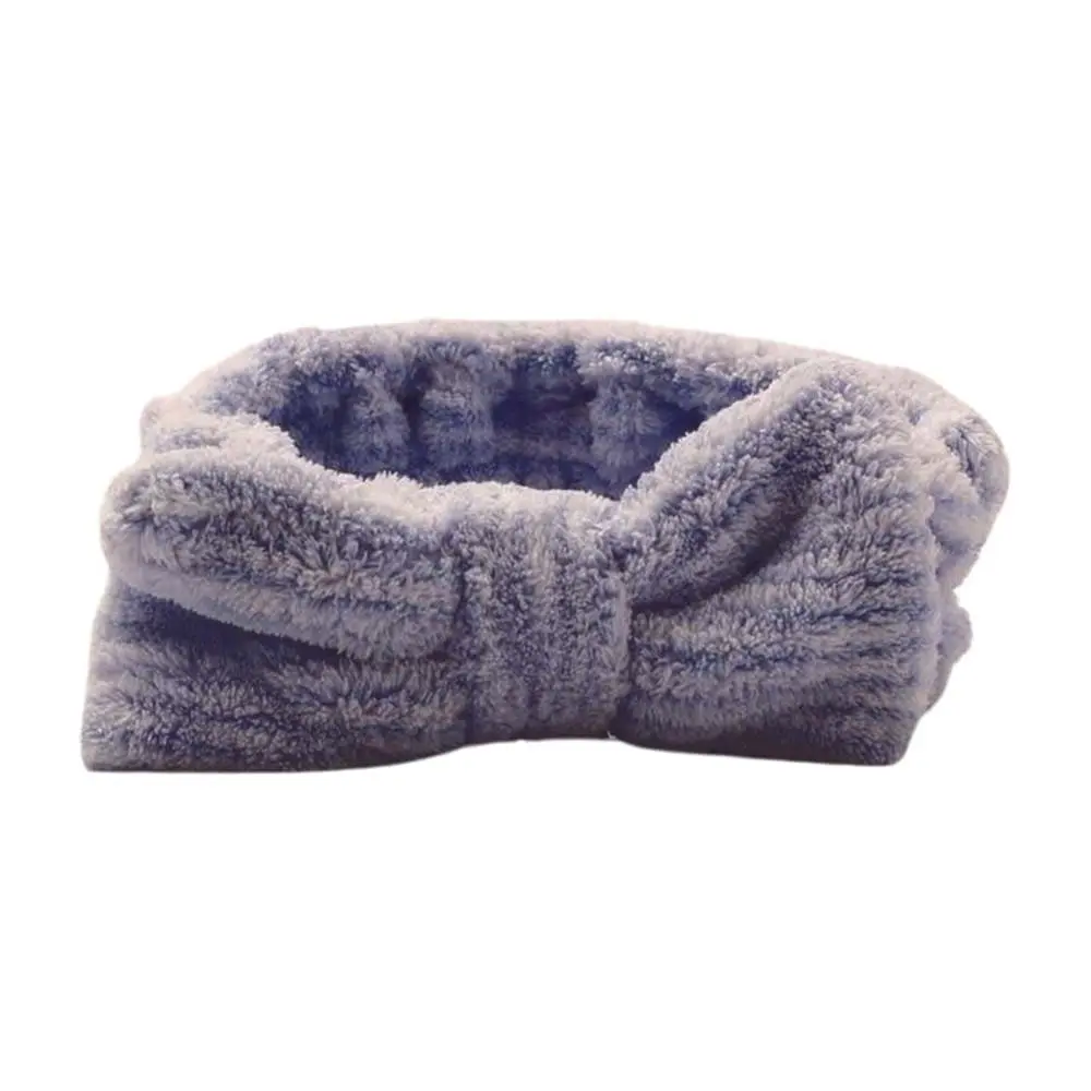 Spa cosmetic headband DC-HDB003 in purple – soft polyester facial headband for skincare and makeup