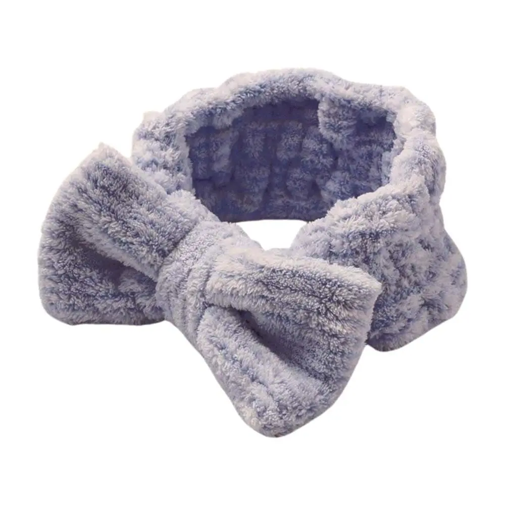 Angled side view of Spa Cosmetic Headband DC-HDB003 in purple – soft polyester facial headband