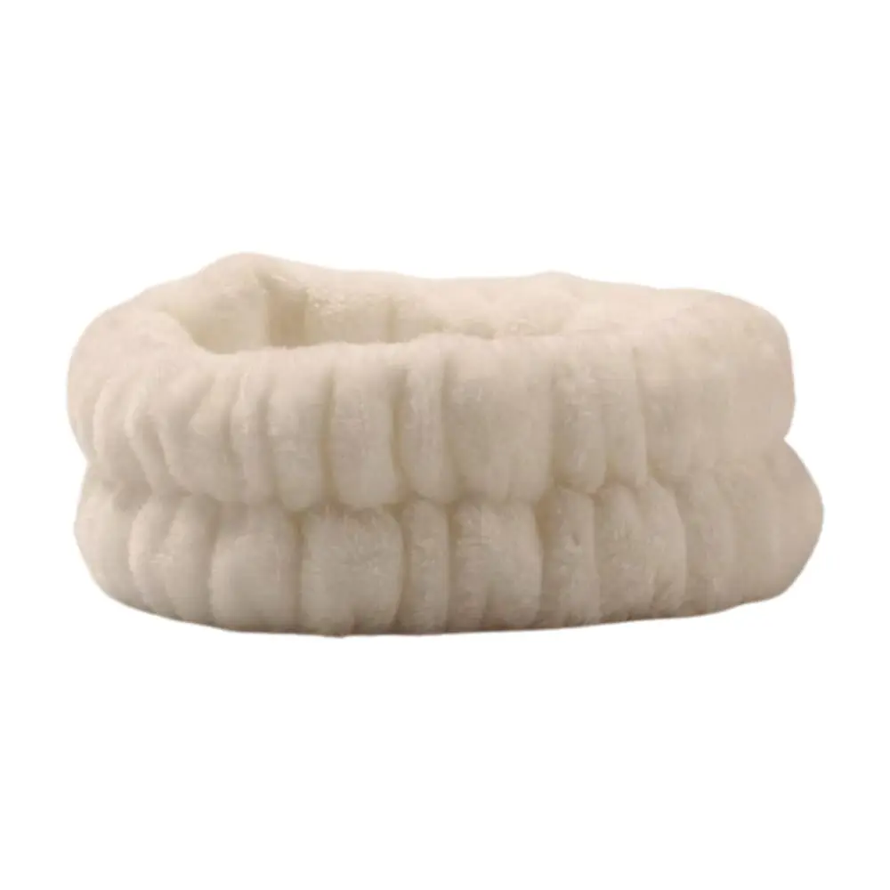 Spa Make Up Headband DC-HDB005 in white – soft polyester headband for facials and makeup