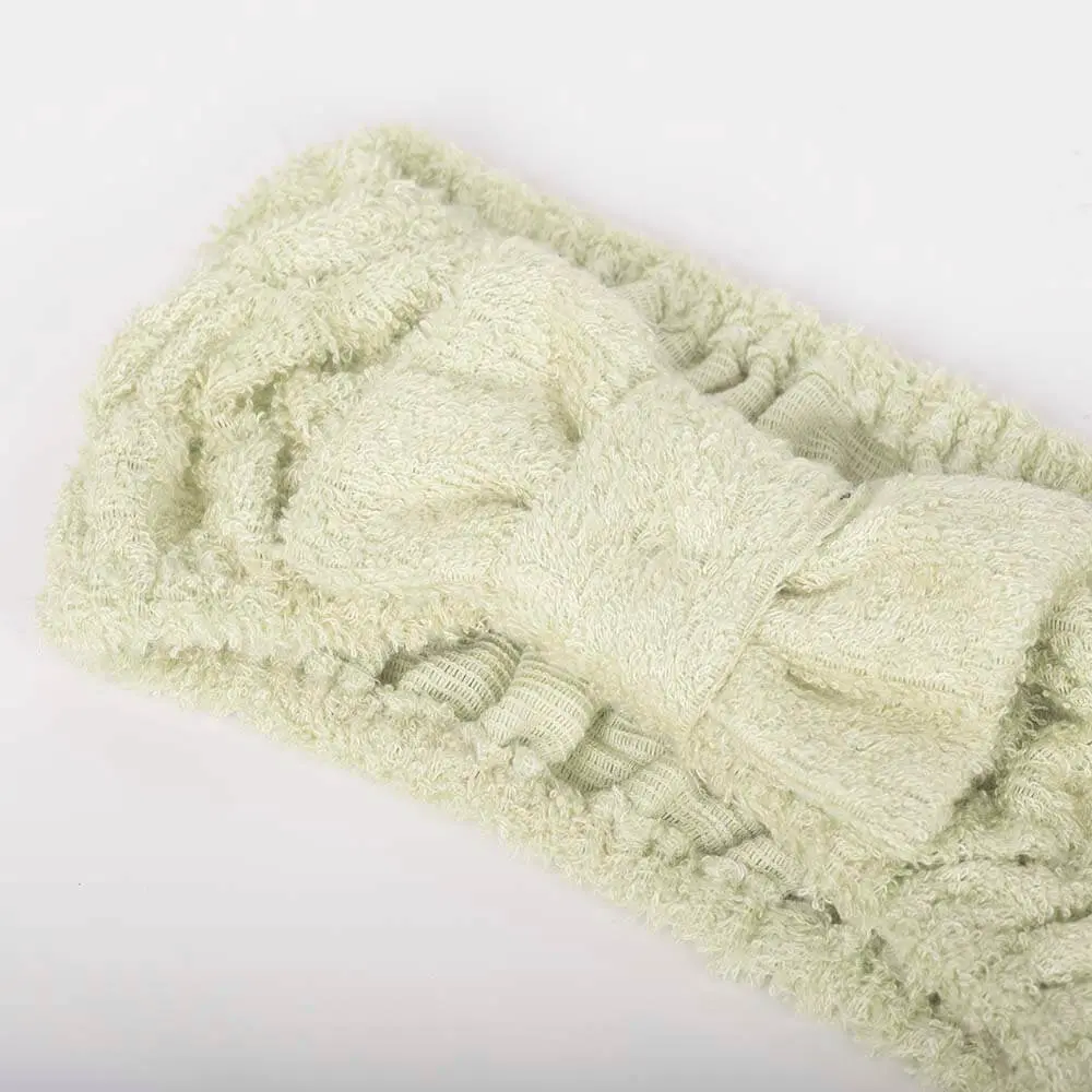 Close-up of Spa Makeup Headband DC-HDB002 bamboo fiber texture and stitching details